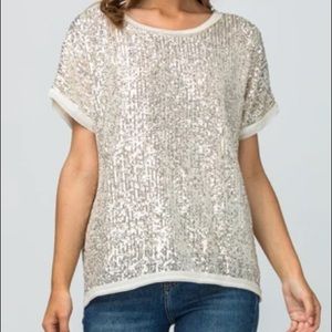 Gold Sequined Holiday Top